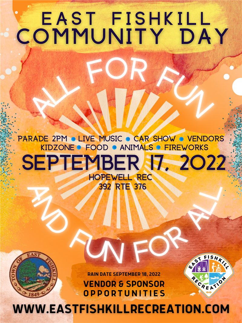 Town of East Fishkill Recreation COMMUNITY DAY September 17, 2022